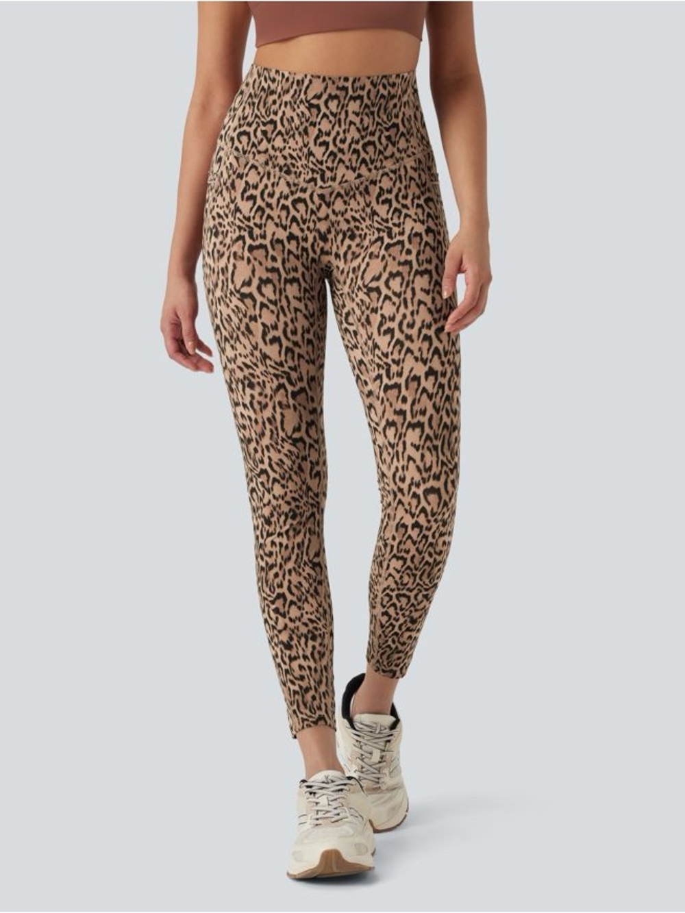 NWT Halara Leopard Print High Waist Tummy Control 7/8 Leggings